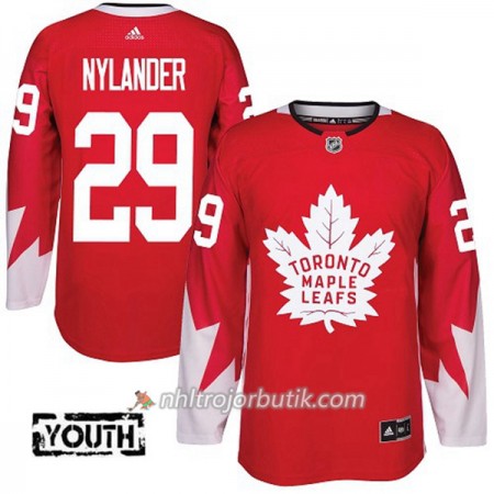 Barn Ishockey Toronto Maple Leafs Tröja William Nylander 29 Adidas 2017-2018 Röd Alternate Authentic